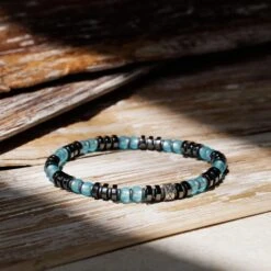 Dark Hematite Blue Bracelet I (6mm) 10 Dark Hematite Blue Bracelet I (6mm) -Aurum Brothers square5 DarkHematiteBlueBraceletI 6mm