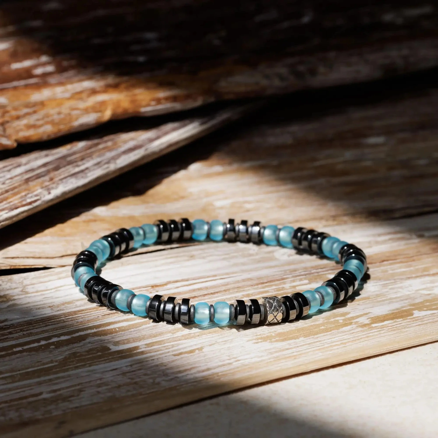 Dark Hematite Blue Bracelet I (6mm) 5 Dark Hematite Blue Bracelet I (6mm) - Image 5