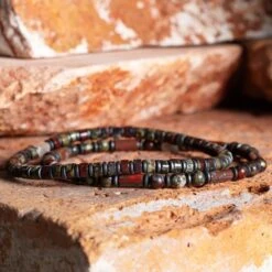 Dragon Blood Jasper Bracelet VIII (4mm) -Aurum Brothers square5 DragonBloodJasperBraceletVIII 4mm 1