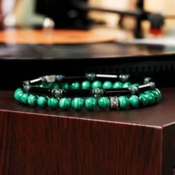 Malachite Bracelet IV (6mm) -Aurum Brothers square5 MalachiteBraceletIV 6mm
